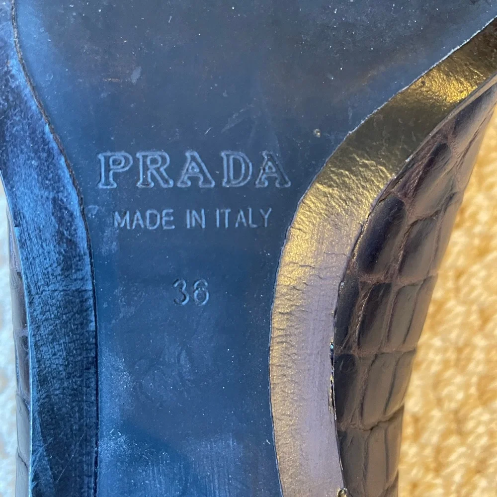 Prada Snakeskin Loafers - Picture 5 of 6